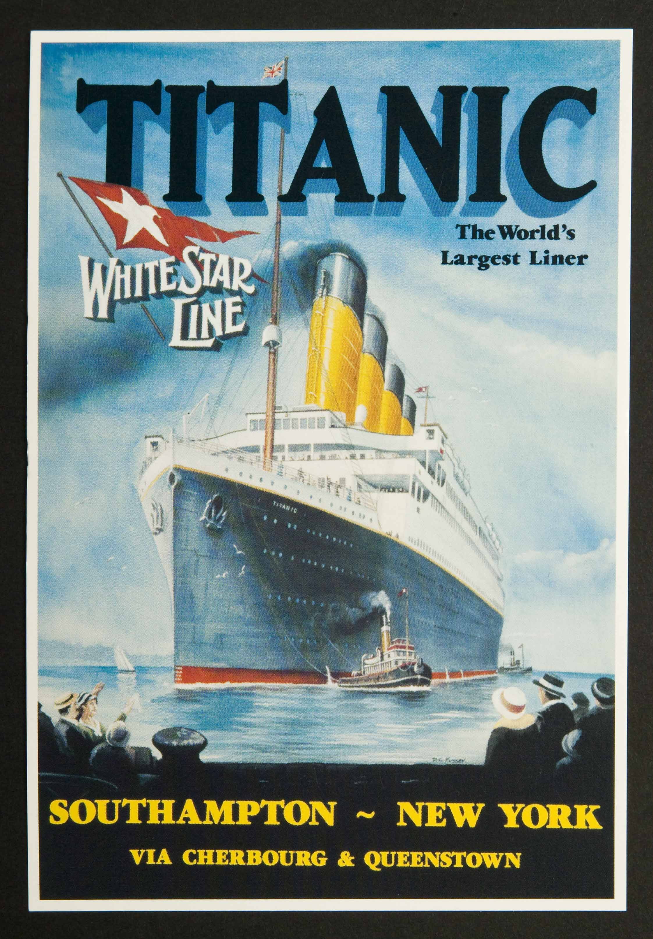Locker Magnet White Star Lines UK The Titanic Vintage Poster 2" X 3" Fridge 